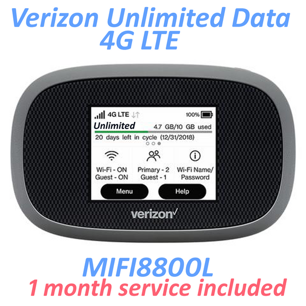 Verizon Unlimited Data 4G LTE Hotspot .