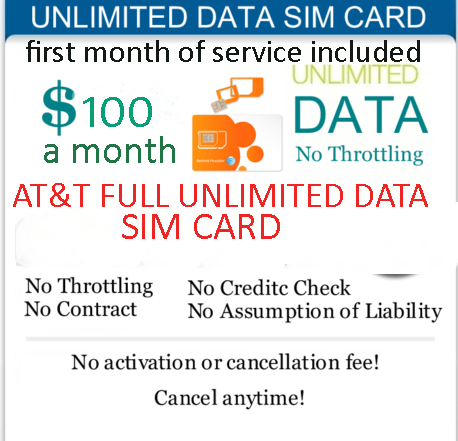 AT&T FULL UNLIMITED DATA SIM CARD... YES full unlimited – unlimited ...