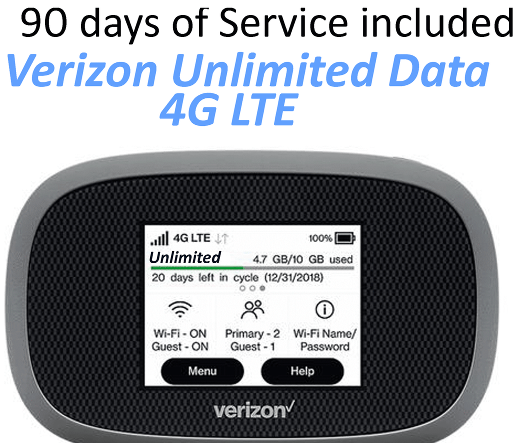 Verizon Unlimited Data Hotspot 4G LTE | Verizon truly unlimited 3 months of service included