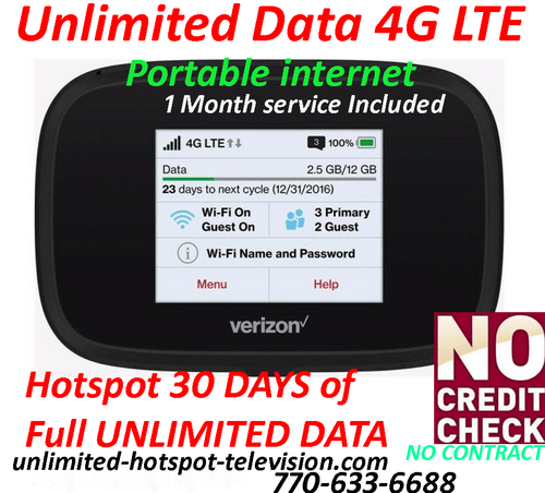 Verizon 7730L Full Unlimited Data 4G LTE Hotspot - unlimited hotspot & television