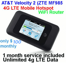 Load image into Gallery viewer, AT&amp;T hotspot Unlimited 4g LTE ZTE Velocity 2 AT&amp;T MF985 - unlimited hotspot &amp; television
