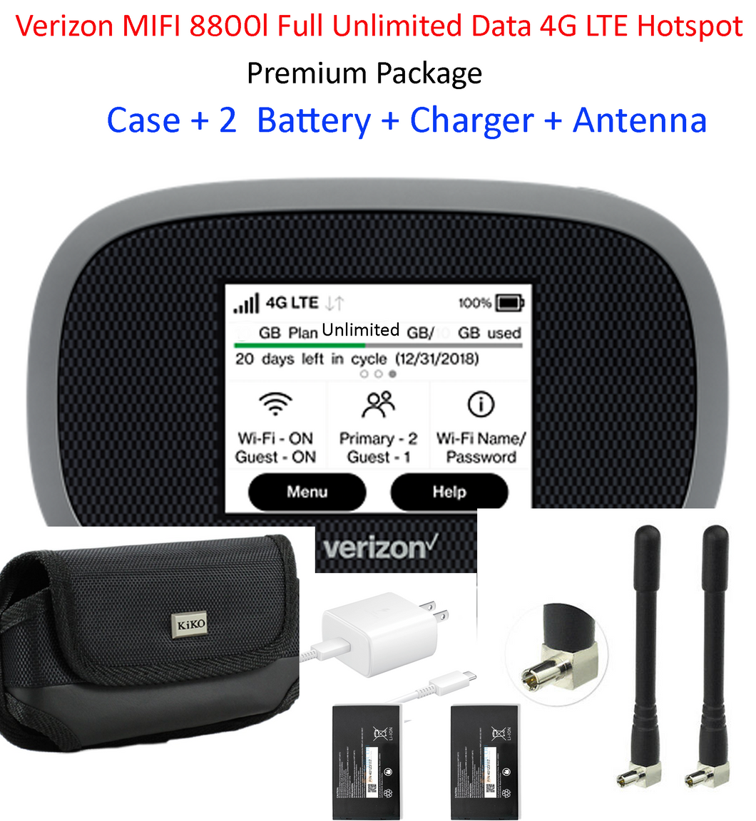 Premium Package Verizon MIFI 8800l Full Unlimited Data 4G LTE Hotspot